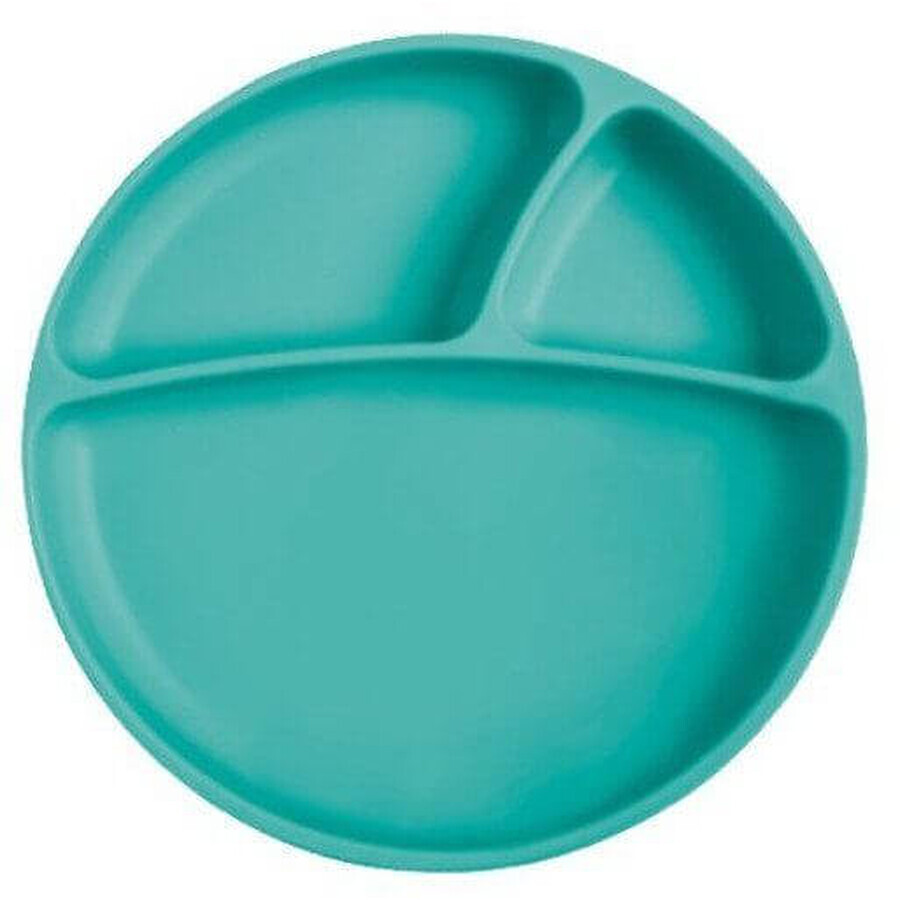 Minikoioi Piastra divisoria in silicone con ventosa - verde