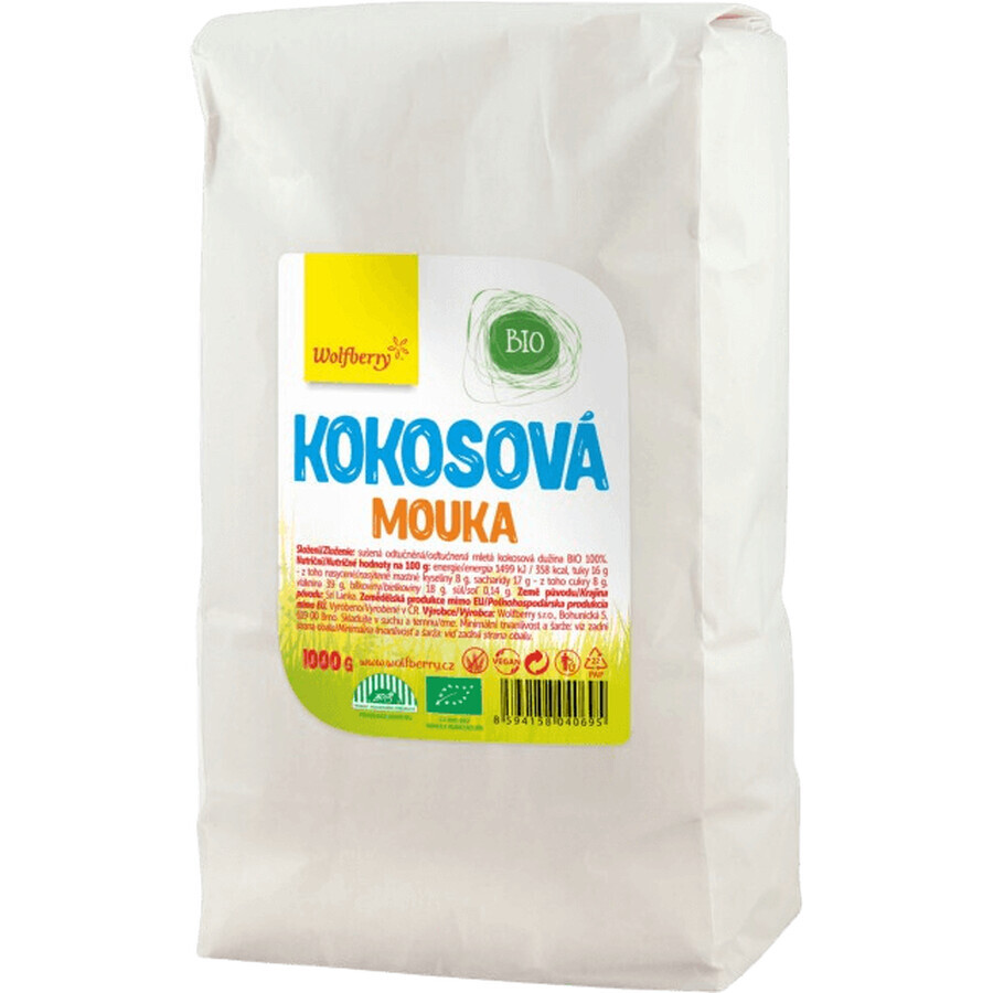 Farine de noix de coco biologique Wolfberry 1000 g