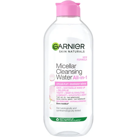 Garnier Skin Naturals 3-in-1 mizellares Reinigungswasser für empfindliche Haut, 400 ml