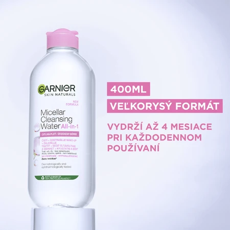 Garnier Skin Naturals 3-in-1 mizellares Reinigungswasser für empfindliche Haut, 400 ml