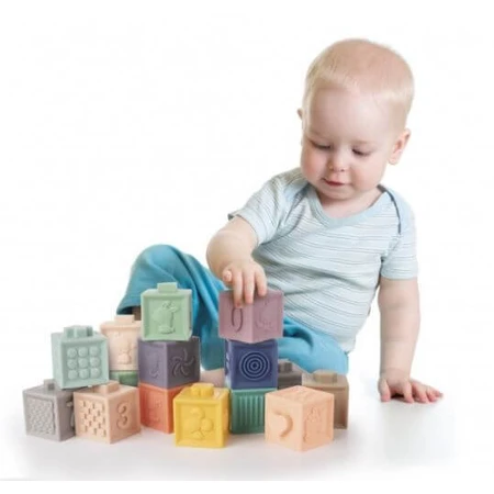 Cubos blandos de juego sensorial para niños Canpol 12 piezas