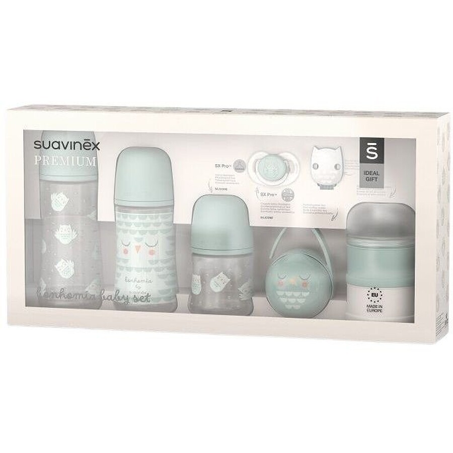 Suavinex Bonhomia Set nou-născut premium - verde 7 buc