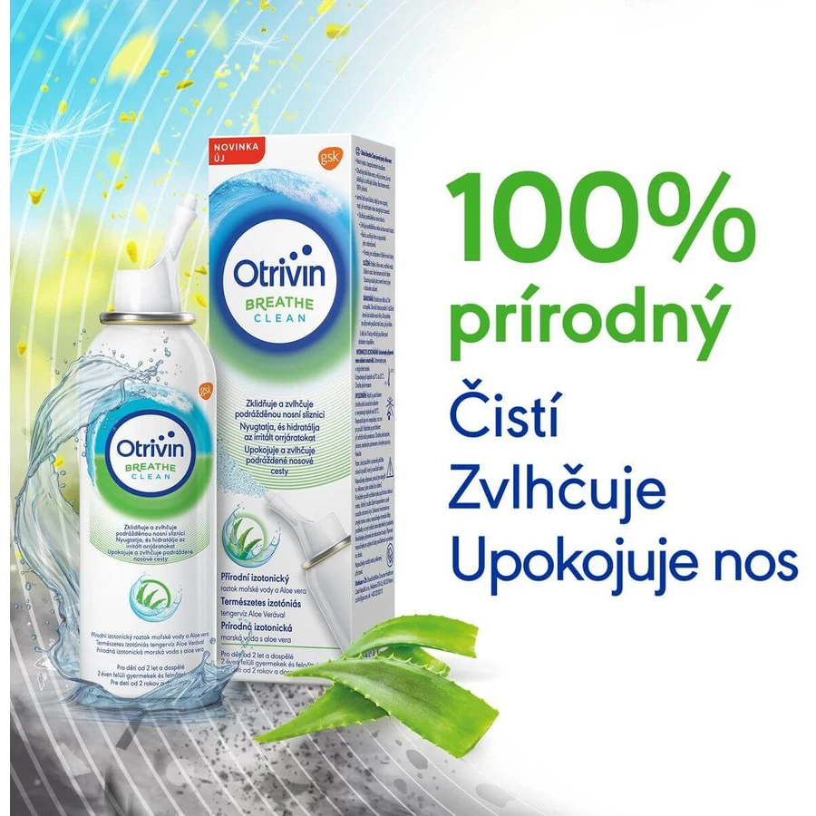 Otrivin Breathe Clean Aloë vera isotoon zeewater voor neusspoeling 100 ml