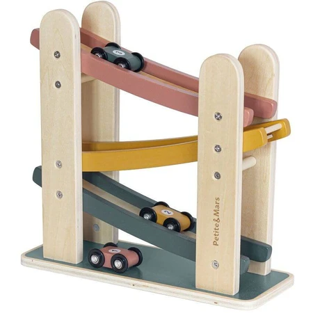 Petite&Mars Wooden racing track for toys - Milky Way Wood of Mars 18m+