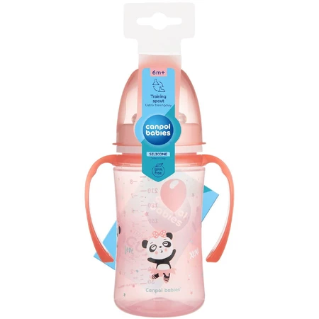 Canpol Baby Training Cup EXOTIC ANIMALS pink 240 ml