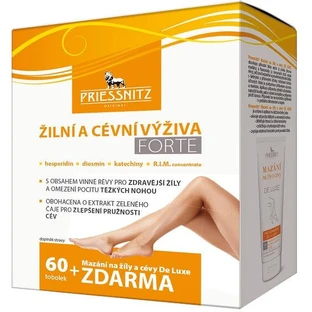 Priessnitz Venen- und Gefäßnahrung FORTE 60 Kapseln + gratis Venen- und Gefäßgel 125 ml