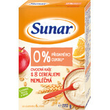 Sunar papilla de frutas sin leche con 8 cereales 1 x 220 g