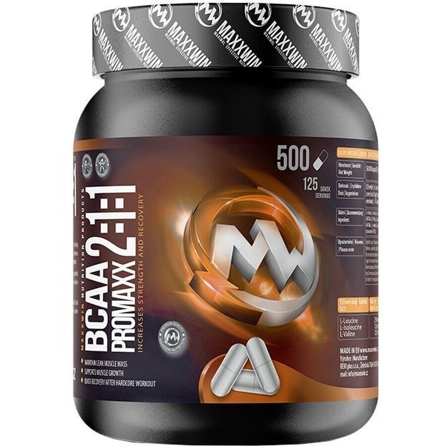 Maxxwin BCAA Promaxx 2:1:1 500 cápsulas