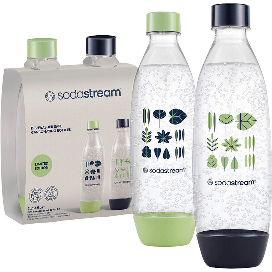 Sodastream Fitil sticlă verde/albastru pentru mașină de spălat vase 2 buc