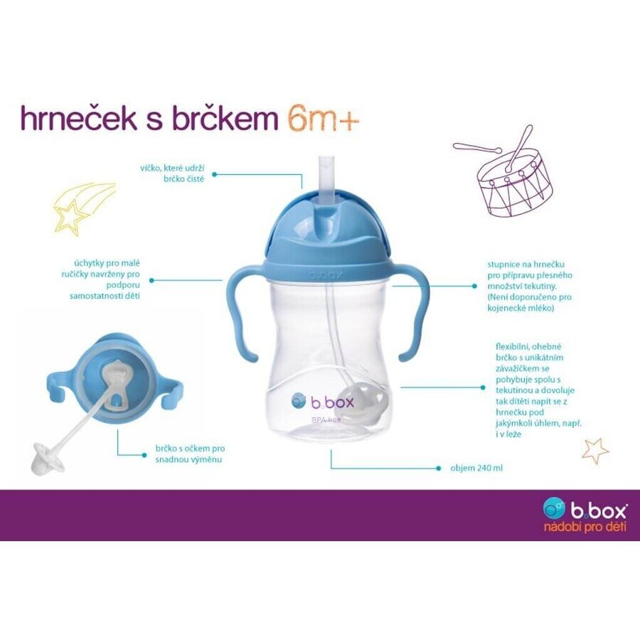 B. box Strohbecher - jadegrün 240 ml