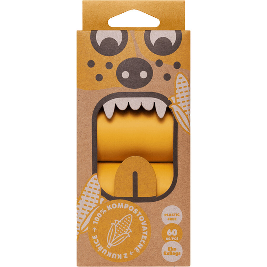 Explorer dog Sacs de maïs compostables pour crottes de chien 4 x 15 pcs