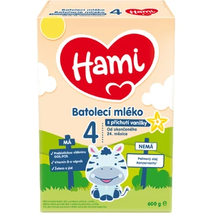 Hami 4 Peutermelk met Vanillesmaak uit het Verenigd Koninkrijk. 24 maanden 600 g