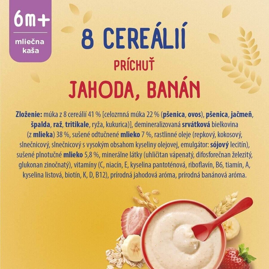 Sunar Gachas con 8 cereales fresas, plátano XXL 340 g