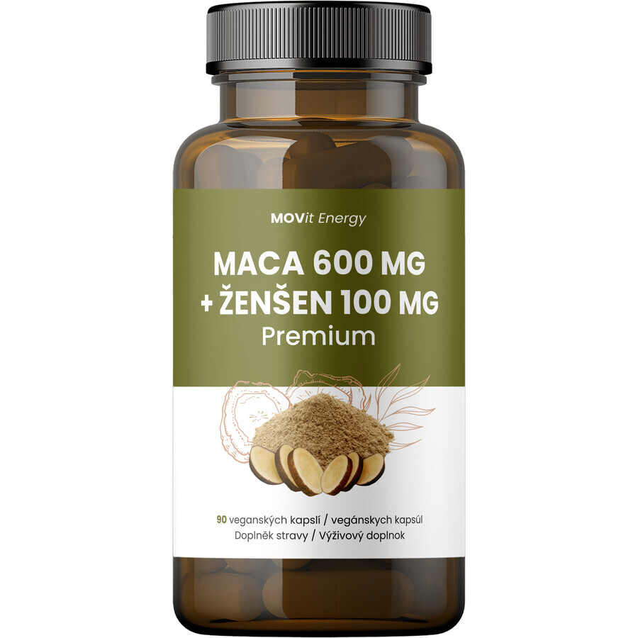 Movit Energy Maca 600 mg + Ginseng 100 mg, 90 cápsulas