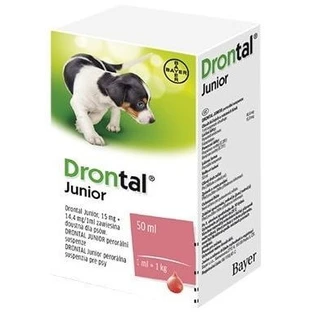 Drontal Junior Suspension orale pour chiens 50 ml