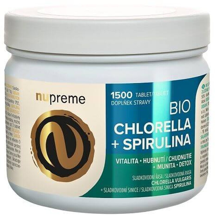 Nupreme BIO Chlorella + Spirulina 1 x 1500 tablets