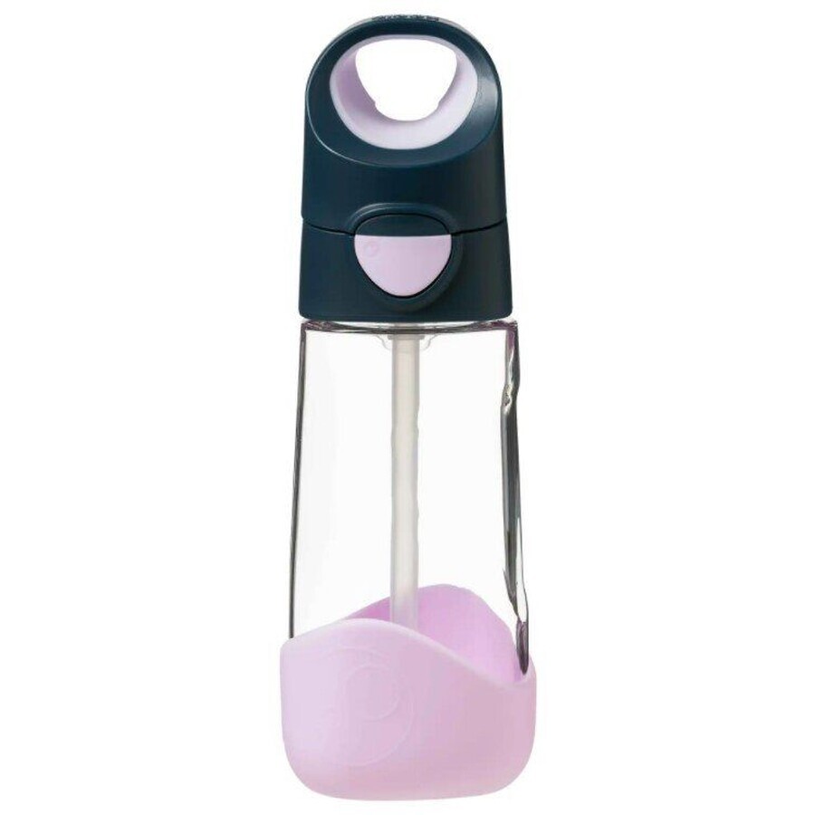 B. lattina Bottiglia Indaco/Rosa con cannuccia 450 ml