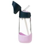 B. lattina Bottiglia Indaco/Rosa con cannuccia 450 ml