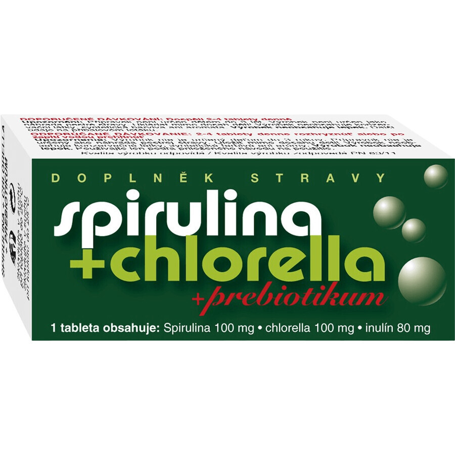 Naturvita SPIRULINA + CLORELLA + inulina 90 compresse