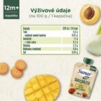 Sunar Bolsa de fruta ecológica de mango mixto, zanahoria, albaricoque e hinojo 100 g Sunar Bolsa de fruta ecológica de mango mixto, zanahoria, albaricoque e hinojo 100 g