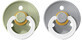 BIBS Colour Naturkautschuk-Schnuller, Gr&#246;&#223;e 2, Sage Night/Cloud Night 2 St&#252;ck