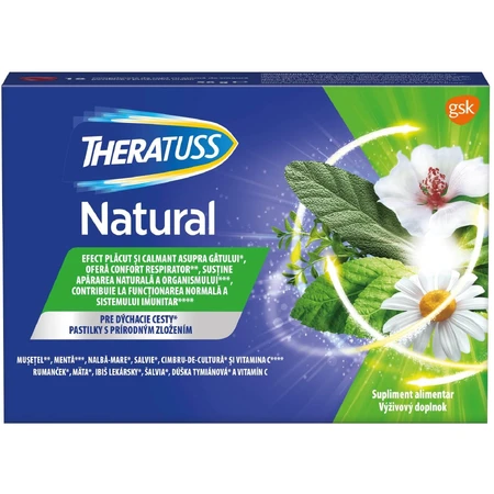 TheraTuss Natuurlijke zuigtabletten tegen keelpijn 16 tabletten