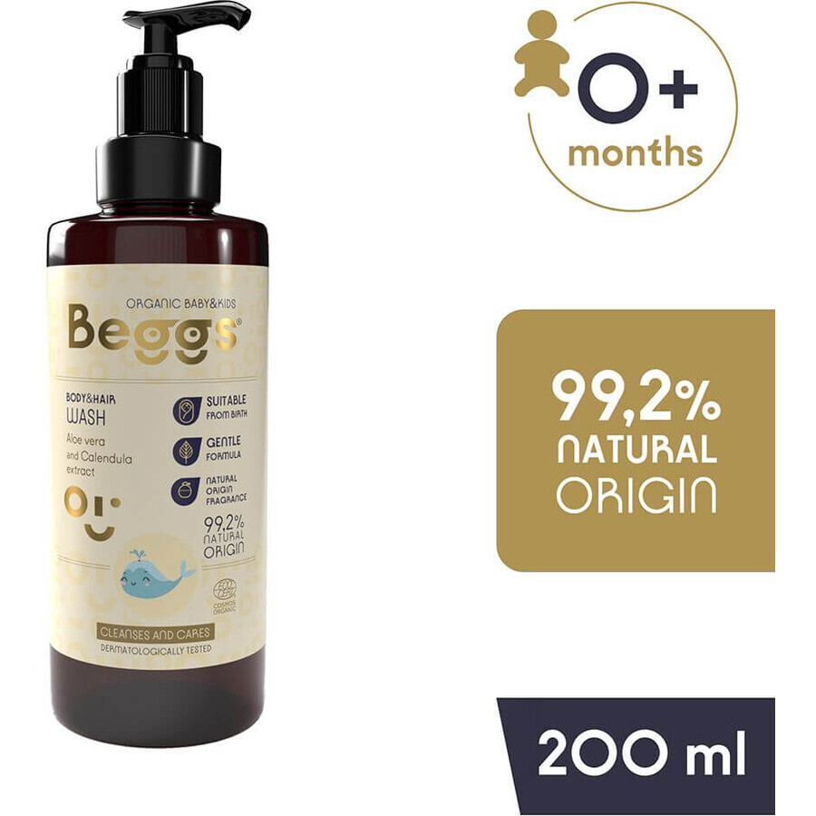 Beggs Baby gel douche corps et cheveux 200 ml
