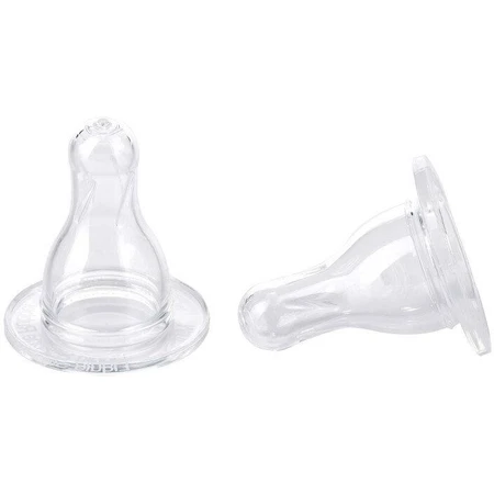 Canpol Babys Silizium Flasche Schnuller Runde Medium 2 Stück