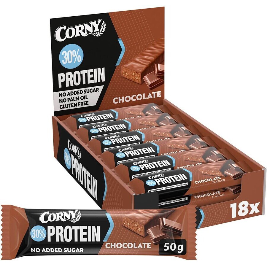 Corny Protein 30% ciocolată cu lapte baton proteic 50 g