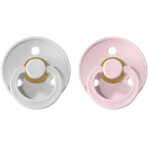 Sucettes en caoutchouc naturel BIBS Colour, taille 2, Haze/Blossom 2 pcs