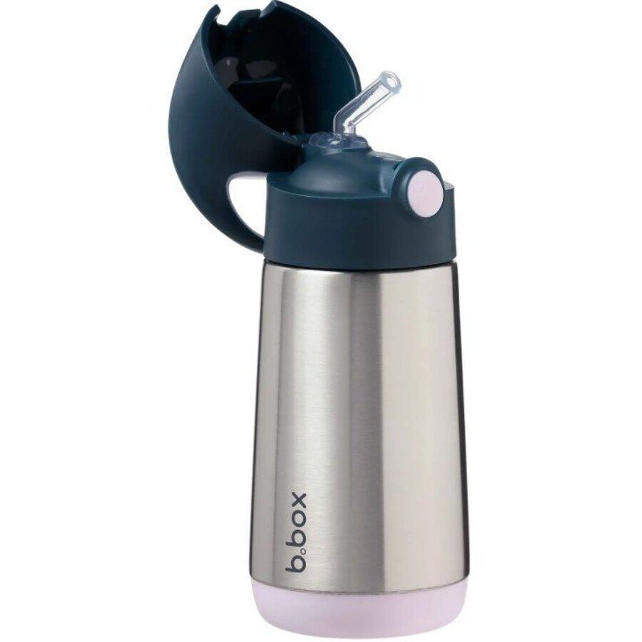 B. Box Trinkthermoskanne mit indigo/rosa Strohhalm 350 ml
