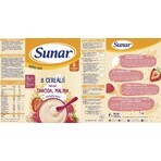 Sunar milk porridge with 8 cereals strawberries, raspberries 210 g