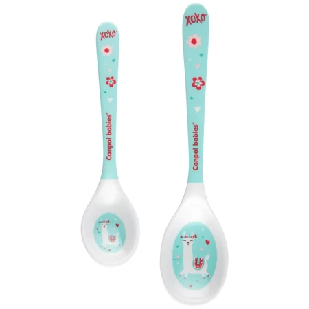 Canpol babies Cuillères en mélamine Animaux exotiques turquoise 2 pièces