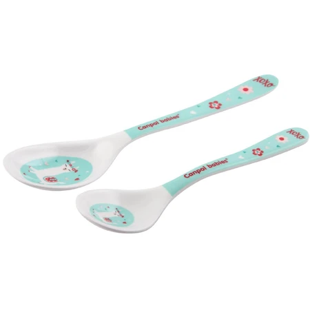 Canpol babies Cuillères en mélamine Animaux exotiques turquoise 2 pièces