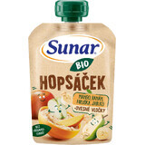 Sunar cápsula de fruta ecológica Rayuela de mango, plátano, pera y avena 100 g