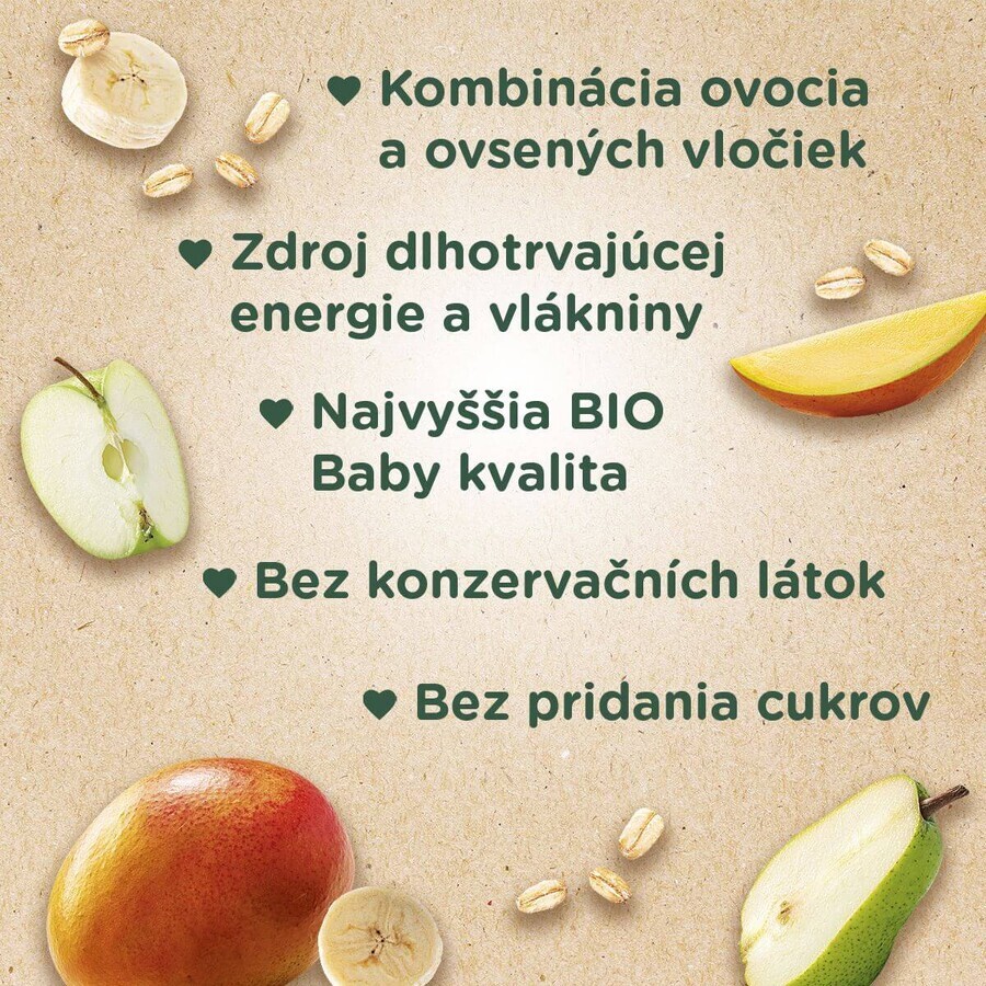 Sunar biologische fruitcapsule Hopscotch mango, banaan, peer en havermout 100 g
