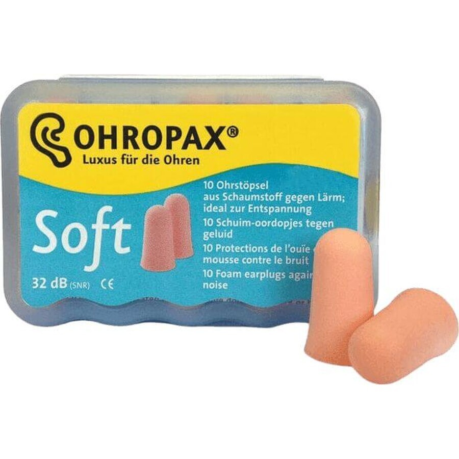 Ohropax Soft ear plugs in plastic packaging 10 pcs