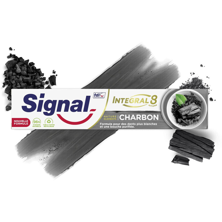 Signal Nature Elements Integral 8 Dentifricio al carbone 75 ml