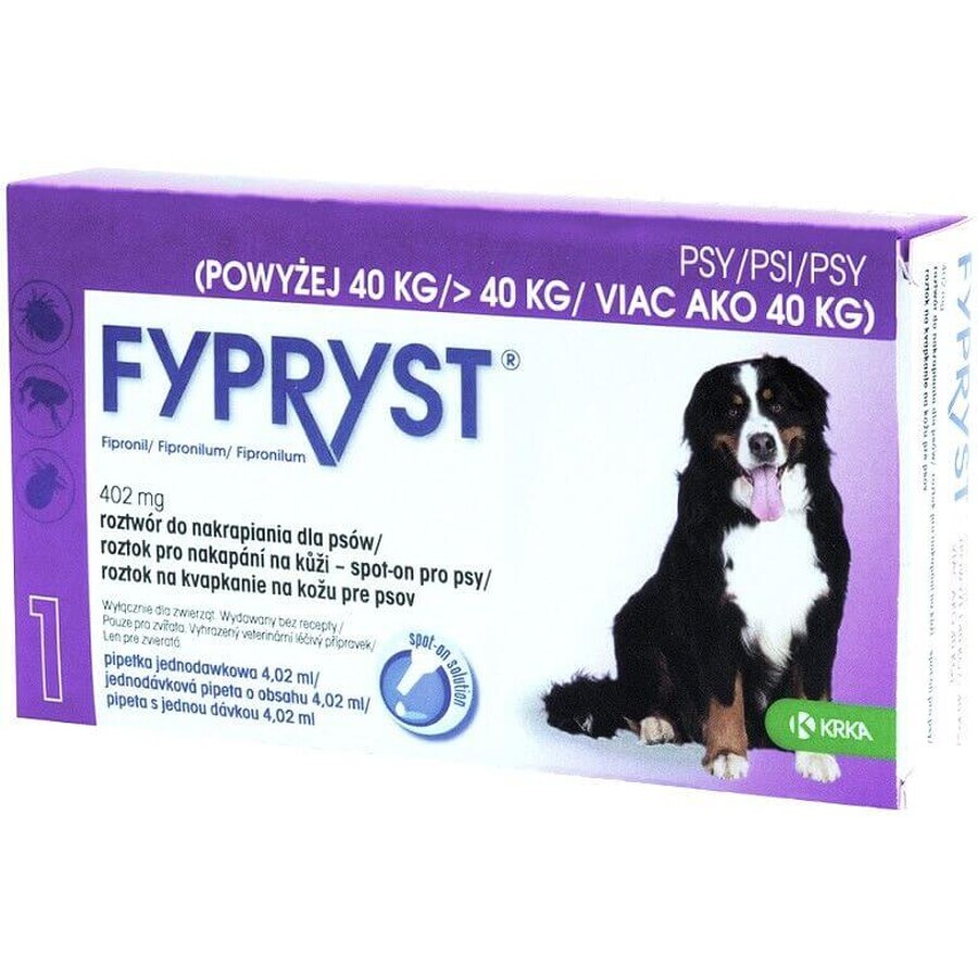 Fypryst 402 mg Dogs over 40 kg Solution for skin drip for dogs 1 pc