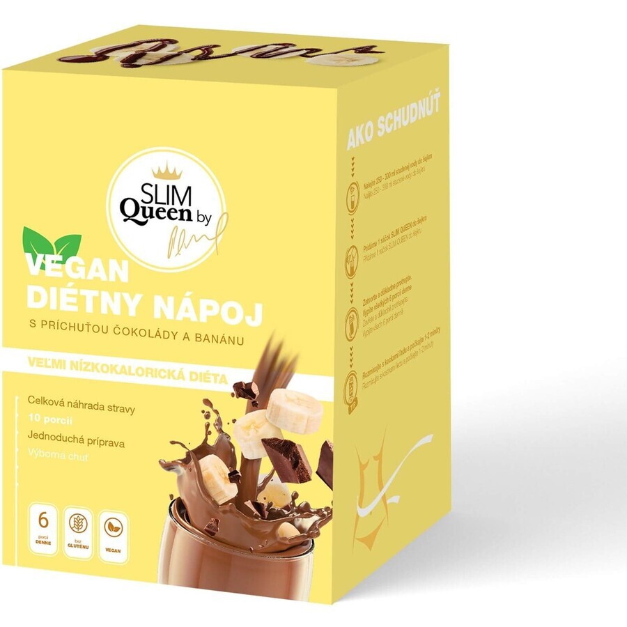 SLIM Queen Chocolade & Banaan dieetdrank VEGAN 396 mg