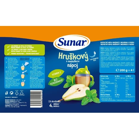 Sunar lösliches Birnengetränk mit Honig 200 g