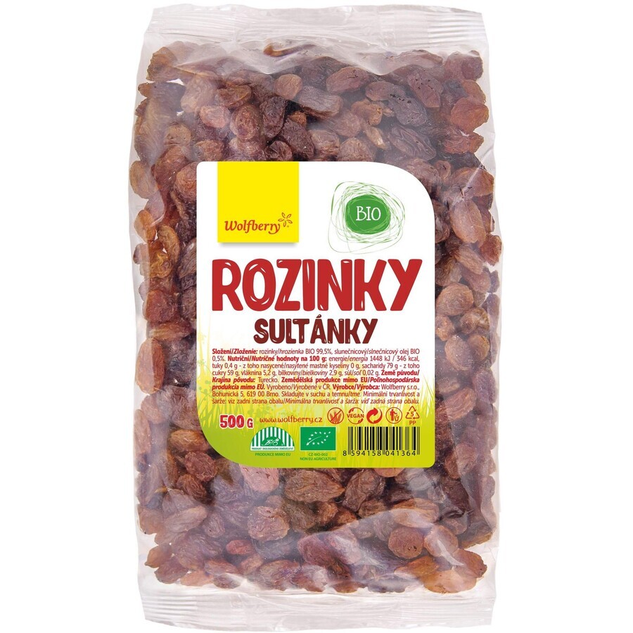 Wolfberry Organic Raisins 500 g