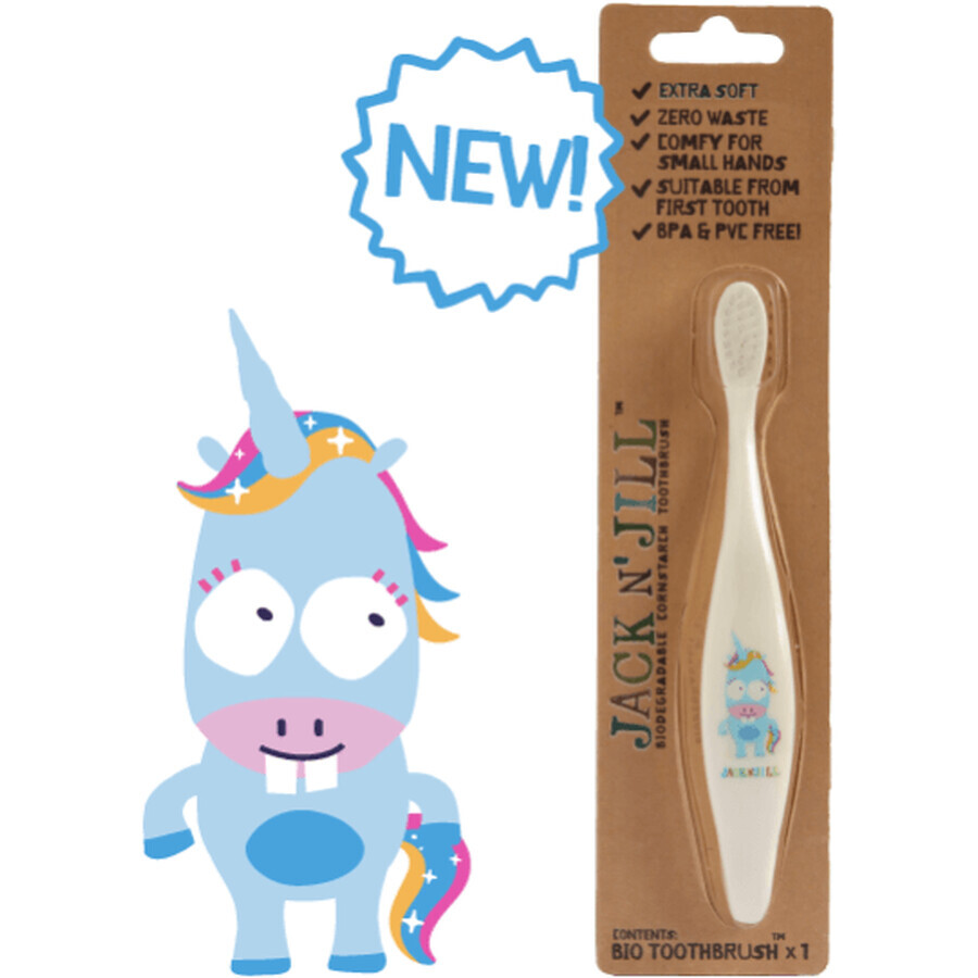 Cepillo de Dientes Ecológico Extra Suave Unicornio Jack N' Jill