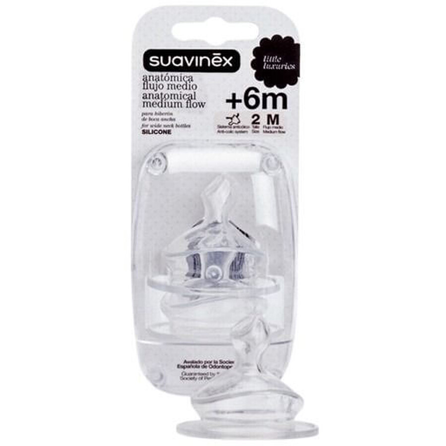 Suavinex Înlocuire suzetă anatomică silicon S2/M 2 buc