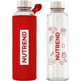 Nutrend Red glass bottle with lid 800 ml