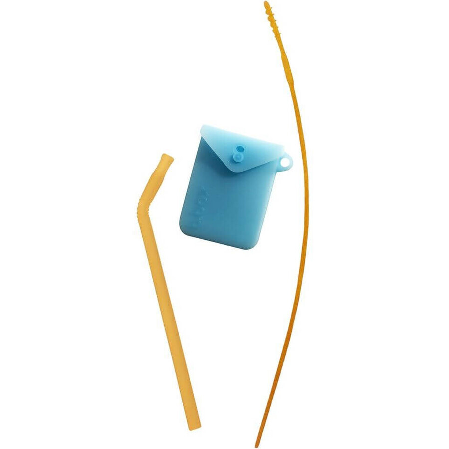 B. Travel box silicone straw