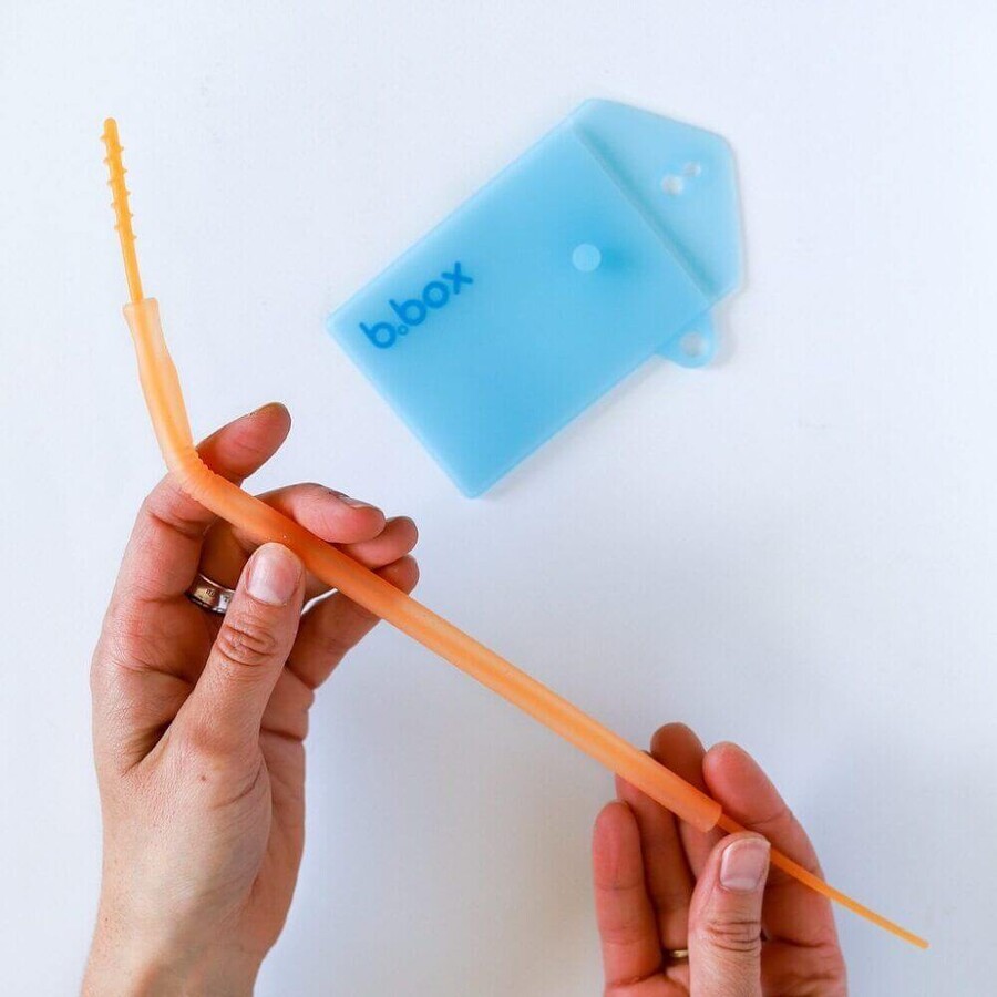 B. Travel box silicone straw