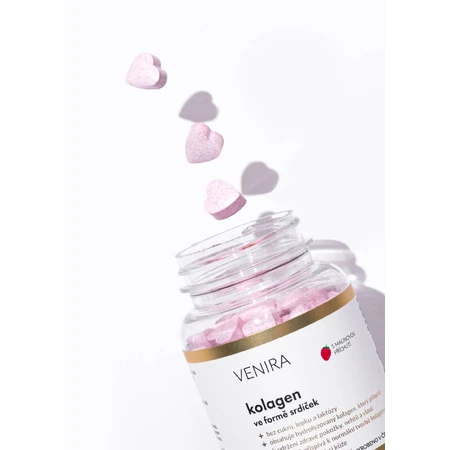 Venira Collagène sous forme de cœur de framboise 120 comprimés