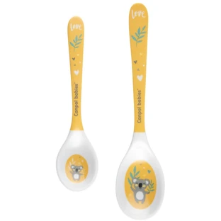 Canpol baby's Melamine lepeltjes Exotische dieren geel 2 stuks