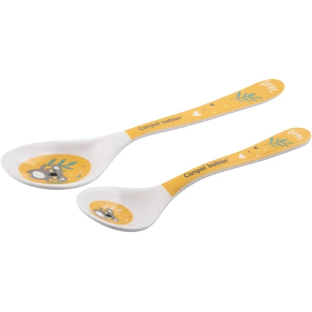 Canpol baby's Melamine lepeltjes Exotische dieren geel 2 stuks
